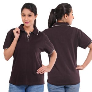 women's -pure-orgnic-cotton-coffebrown-polo-regular-t-shirt